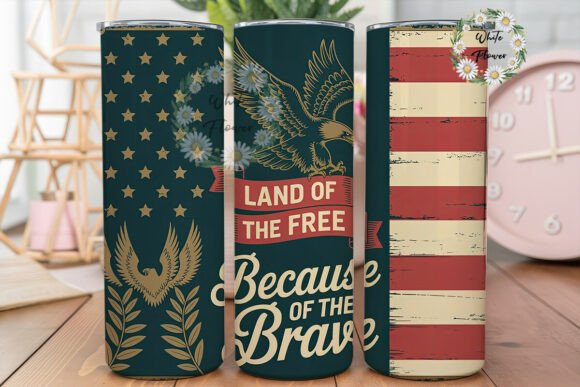 Download Vintage Patriotic Eagle Tumbler Wrap PNG - Premium Bundle