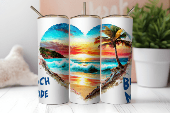 Download Beach Mode 20oz Straight Tumbler Wrap - Straight tumbler wrap Collection
