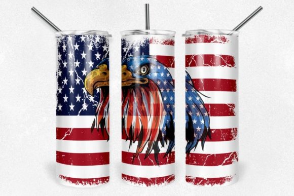 Download Patriotic Eagle Tumbler PNG Sublimation - Premium Resources